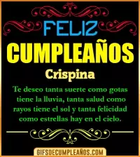 GIF Frases de Cumpleaños Crispina